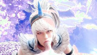 monster hunter: world's most super sexy oriental kirin-elf head & paizuri cumshot ❤︎ realistic 4k