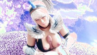 monster hunter: world's most super sexy oriental kirin-elf head & paizuri cumshot ❤︎ realistic 4k