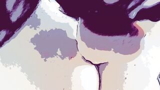 Gf plays with a strap-on with a sub's anus