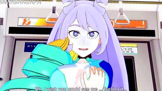 My Hero Academia Animated: Nejire Hado Blows Midoriya Izuku inside the Subway