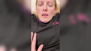 Fiance swallows cum before work
