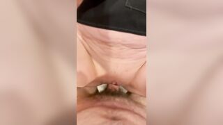 Fiance swallows cum before work