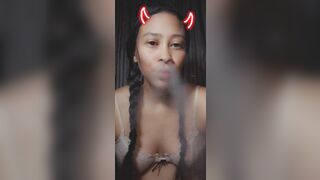 Smoking Snap and Nose Exhale