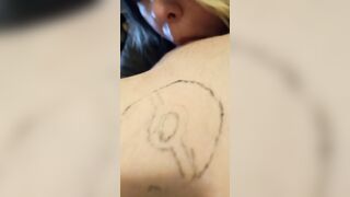 She blowing that cock