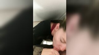 cougar swallows dick inside pantry while hubbies at work