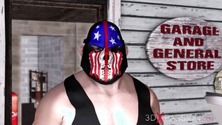 Sex sub young woman gets fuck by a masked man into the basement