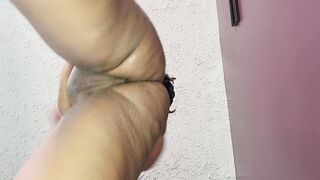 African whore sitting on your face with pushy clamps and booty plug