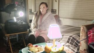 Step-Mommy Fattened up for you! Chubby Milf Holiday Dinner