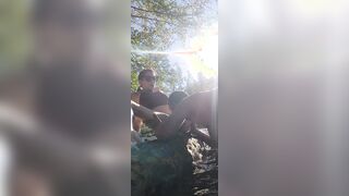 Tatted Hottie gets Cunt Ate by the River inside Outdoor
