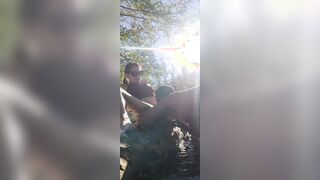 Tatted Hottie gets Cunt Ate by the River inside Outdoor