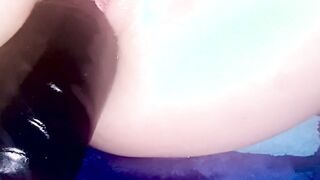 First Time Big Inflatable Vibrator Stuffed Into Me