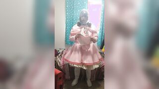 LATEX Pvc Sissy Cosplay does breathplay and sex toy, Card Sakura