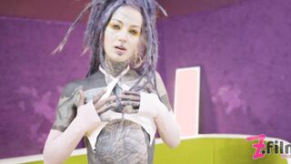 rough DOUBLE ANAL from dirty TATTOO EMO - ass2mouth, Gape, Facial, Prolapse, Swalow, DAP - gothic alt cunt with mouth