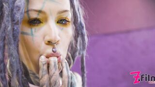 rough DOUBLE ANAL from dirty TATTOO EMO - ass2mouth, Gape, Facial, Prolapse, Swalow, DAP - gothic alt cunt with mouth