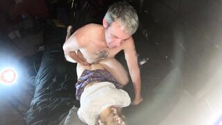 Dildo Having Fun Turns Inside Double Stuff