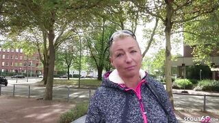 GERMAN SCOUT - cougar MANDY DEEP ANAL SEX AT STREET