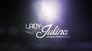 Lady Julina's dick bondage and orgasm control for the latex
