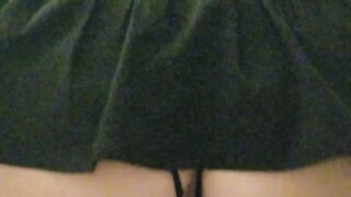 Amateur ex-ex-wife in black nylons and crotchless lingerie wants to