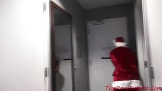 African barely legal gets her tight asshole gaped by Santa the