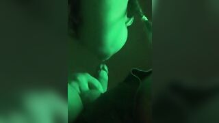 Cloudy teaser fun with daddy sucking clouds on his dick while on my knees begging him for more