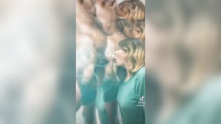 Milf blows penis on TikTok