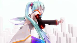 【MMD R-eighteen SEX DANCE】MIKU DANCING EXITED SHOWS HER LONG HOTTIE WHITE ASSホットな女の子[MMD R-18]