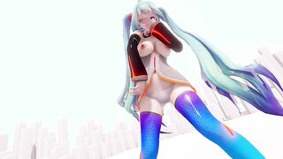 【MMD R-eighteen SEX DANCE】MIKU DANCING EXITED SHOWS HER LONG HOTTIE WHITE ASSホットな女の子[MMD R-18]
