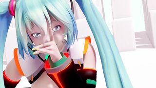 【MMD R-eighteen SEX DANCE】MIKU DANCING EXITED SHOWS HER LONG HOTTIE WHITE ASSホットな女の子[MMD R-18]
