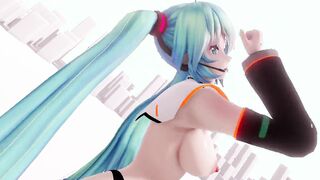 【MMD R-eighteen SEX DANCE】MIKU DANCING EXITED SHOWS HER LONG HOTTIE WHITE ASSホットな女の子[MMD R-18]