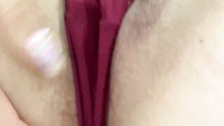 My gorgeous bushy twat cum so pretty. she’s so soak
