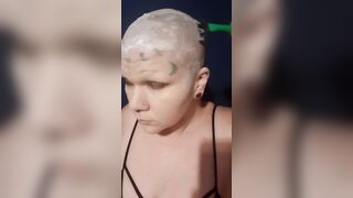 Buzz cut with clippers and then razor bald smooth