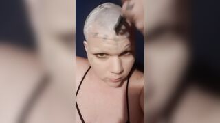 Buzz cut with clippers and then razor bald smooth