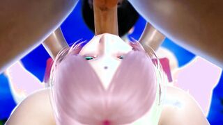 Sakura gets Screwed into Beauty 3 Way Animated