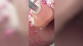 Sex machine fucks my fat cunt