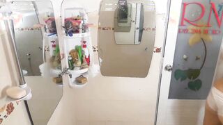 Striptease dancing into shower room. Do you wanna pounded a naked bimbos inside the shower? web cam one-6