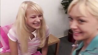 Milton Twins play together with chick Friends dyke.