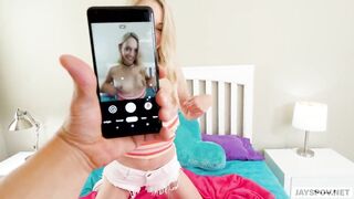 JAY'S pov - Slim Blonde 19 Yo Lily Larimar Casting point of view