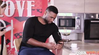 Slender Hungarian Sexy Tiffany Tatum Clothed-up like Maid Surprised Her