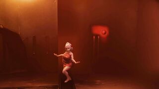 【MMD R-barely legal SEX DANCE] HAKU DANCING NAUGHTY DANCE SHOWS HER LONG TITTED ホットな女の子[MMD R-18]