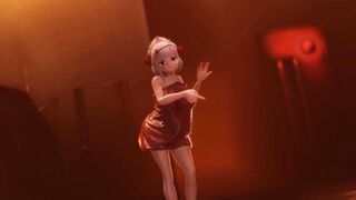 【MMD R-barely legal SEX DANCE] HAKU DANCING NAUGHTY DANCE SHOWS HER LONG TITTED ホットな女の子[MMD R-18]