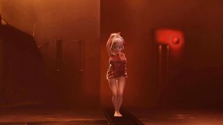 【MMD R-barely legal SEX DANCE] HAKU DANCING NAUGHTY DANCE SHOWS HER LONG TITTED ホットな女の子[MMD R-18]