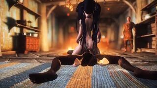 【MMD R-19 year old SEX DANCE】MONA AND GANYU RIDES ON LONG CHOCOLATE COCKセクシーな女の子[MMD]