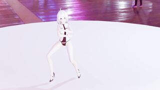 【MMD R-teen SEX DANCE】INTENSE CITY HAKU DANCING SHOWING HER HUGE EXITTING BOOBS セクシーな女の子[MMD]