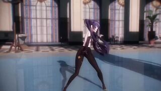 【MMD R-eighteen SEX DANCE】MONA DANCING GETS NUDE AND SHOWS HER BOOBS AND HER BOOTY BAE DANCE ホットな女の子[MMD]