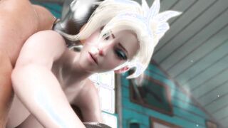 overwatch mercy blacked inside all holes by monster dicks - double penetration! ❤︎ 3d realistic 4k 60fps