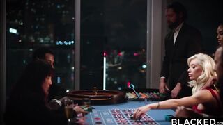 BLACKED Goddess Blonde Ivy Wolfe takes on high-stakes gambler