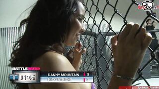 Big Titted ebony skank with natural boobs banged! inside a corset