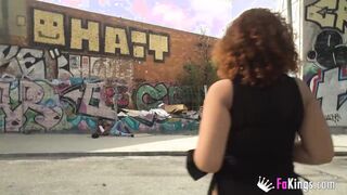 CHARITY PORN! Lily sucks and fucks a african homeless bro