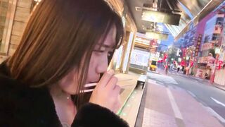 Japanese lovers having sex into bunny women cosplay. The shaking