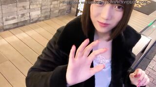 Japanese lovers having sex into bunny women cosplay. The shaking
